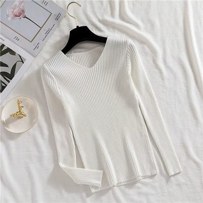 Casual Long Sleeve Knitted Pullover 2026 Autumn Winter Women Sweaters Femme Basic Solid Jersey Tops Fashion Clothes