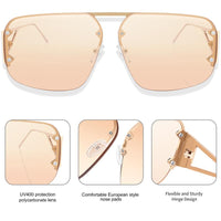 Womens Trendy Aviator Sunglasses