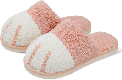 Cute Animal Slippers for Women Indoor Outdoor Memory Foam House Slippers Soft Warm Cozy Fuzzy Bedroom Non-Slip Shoes Christmas Gift Ladies Slippers